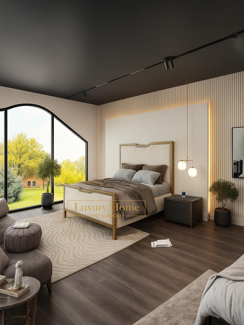 The Bespoke Evelyn Metal Line Bed- Fully Customisable with Storage Options-Black Border Range