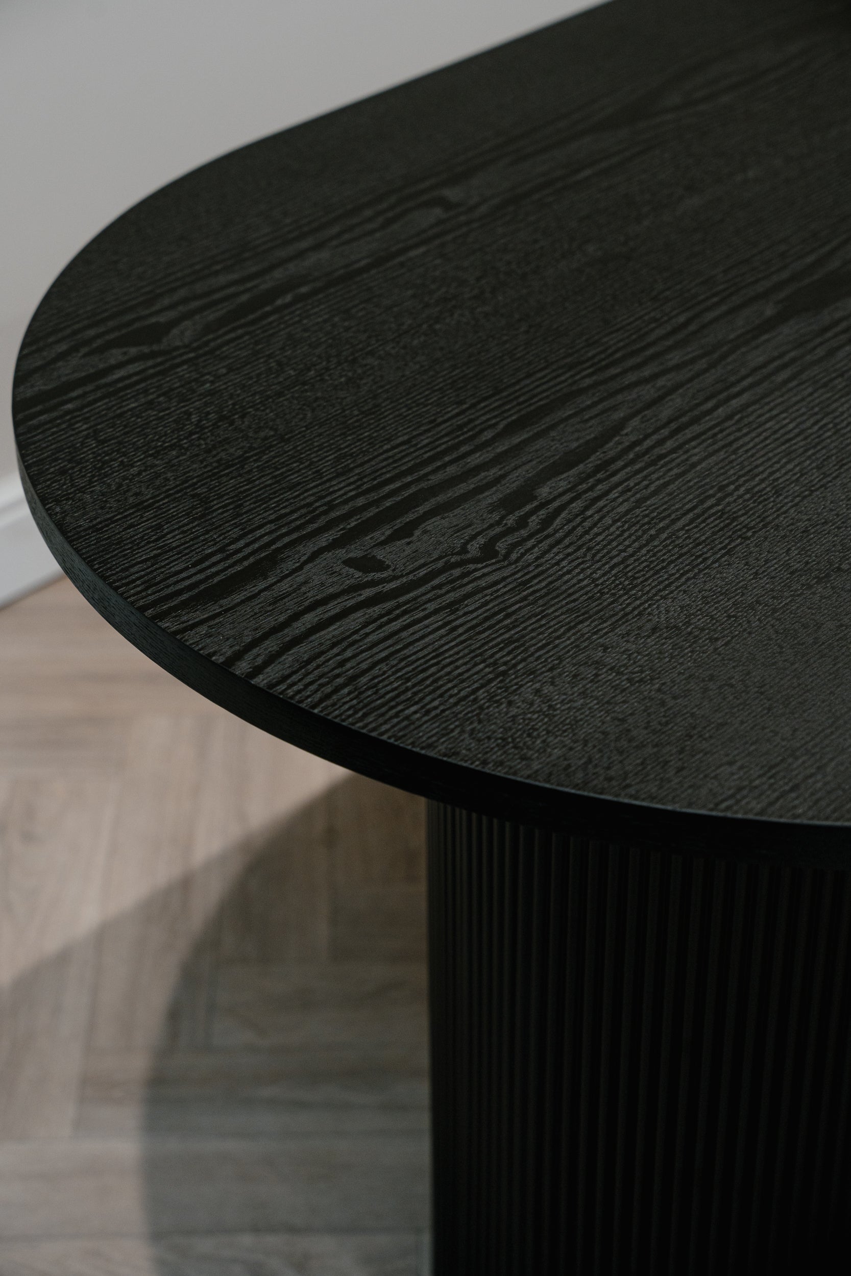 Kensington Oval Black Wood Dining Table- 180 CM & 220 CM