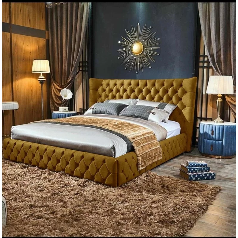 The Bespoke Isla Plush Bed- Fully Customisable with Storage Options- Velvet Monaco Range