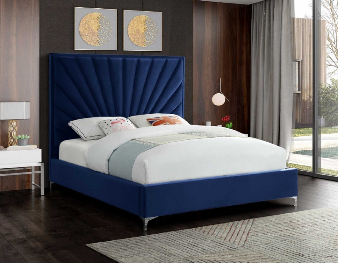 The Bespoke Sam Bed-Fully Customisable with Storage Options- Velvet Monaco Range