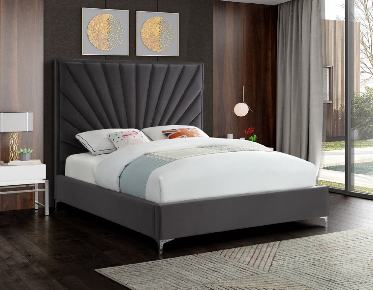 The Bespoke Sam Bed-Fully Customisable with Storage Options- Velvet Monaco Range