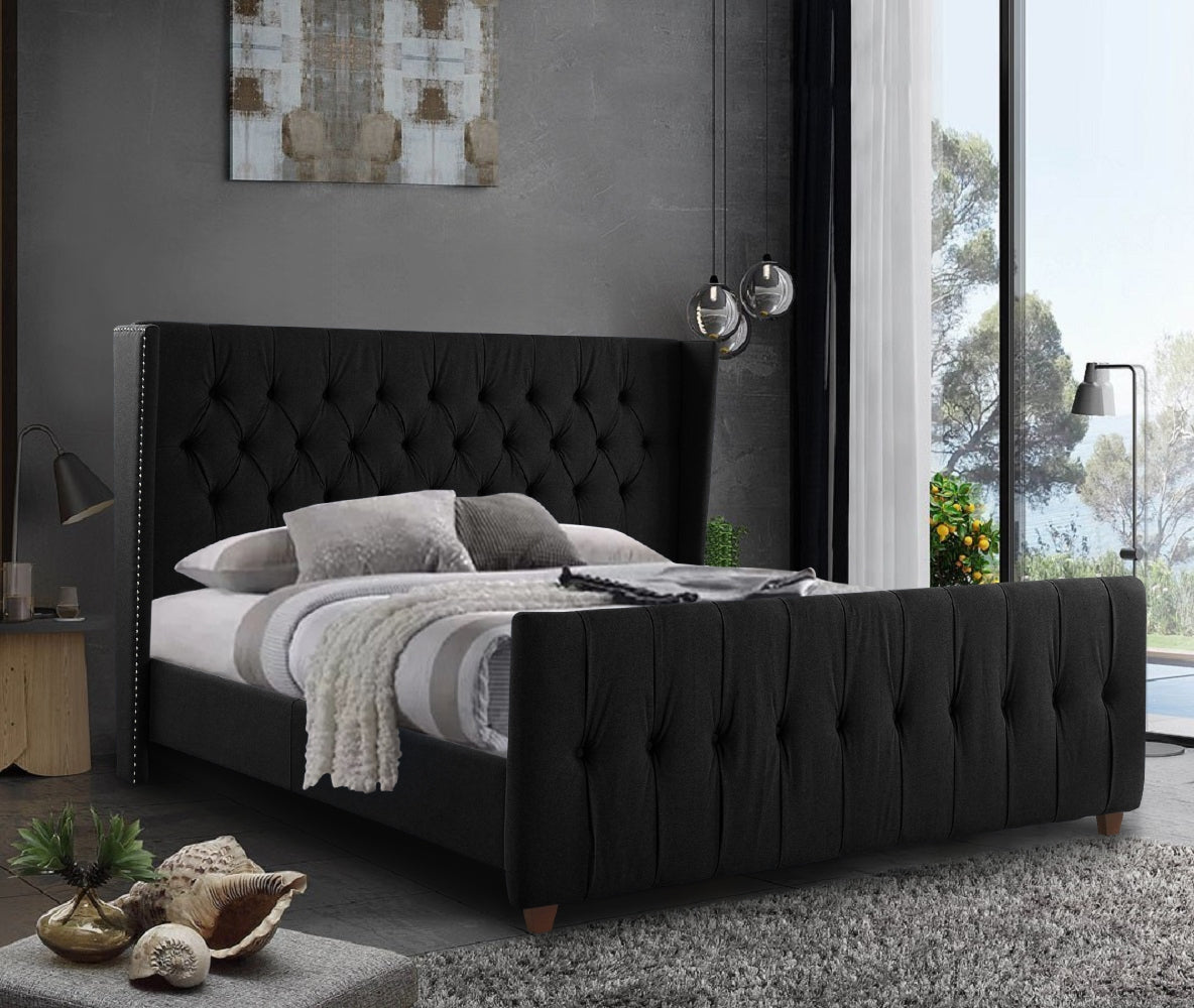 The Bespoke Sofia Bed- Fully Customisable with Storage Options- Velvet Monaco Range
