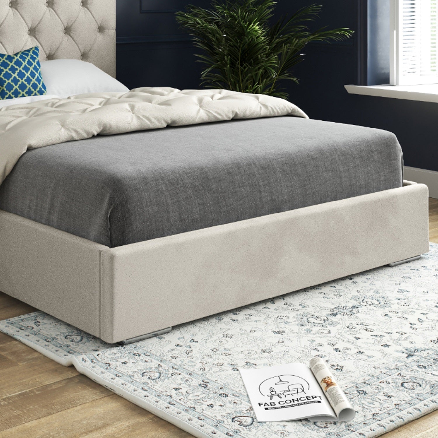 Niama Upholstered Soft Velvet Bed Frame