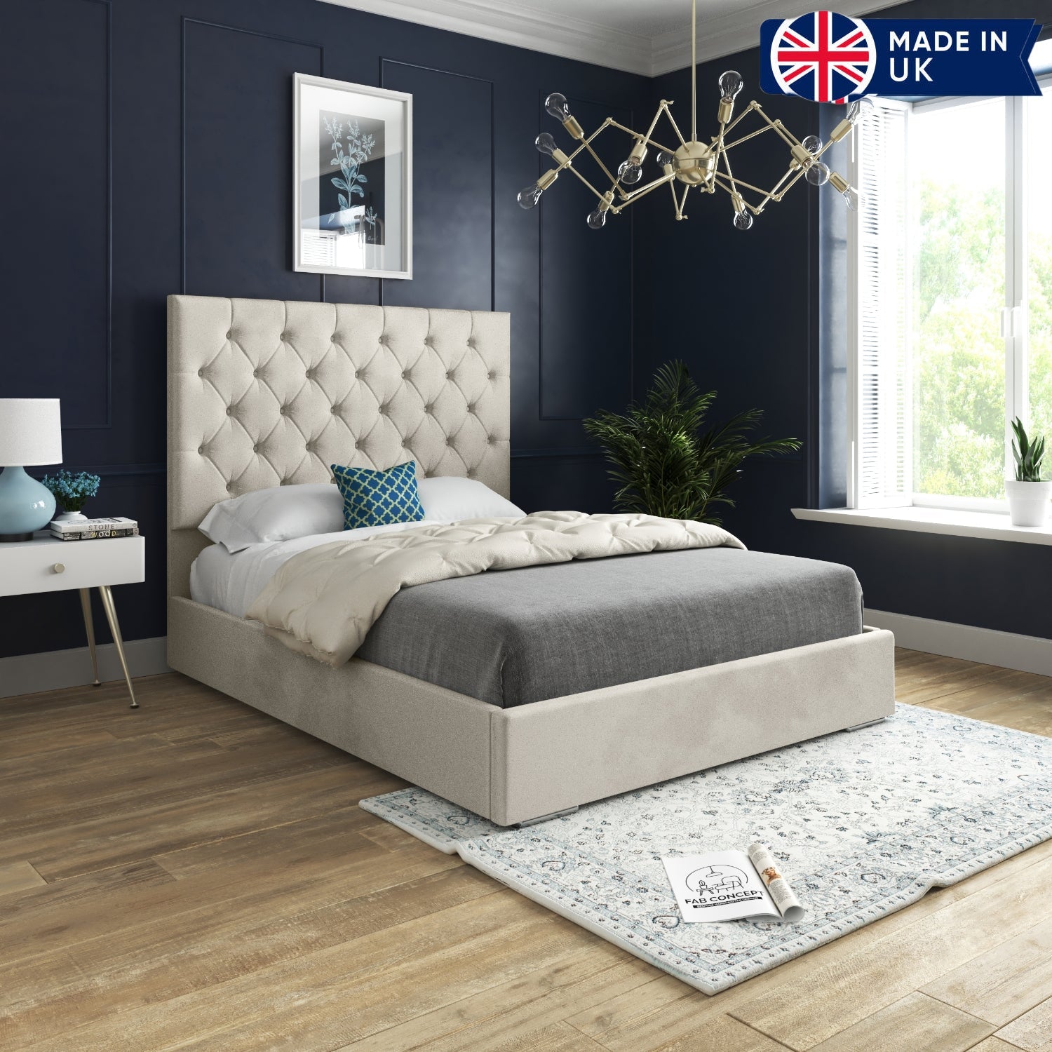 Niama Upholstered Soft Velvet Bed Frame