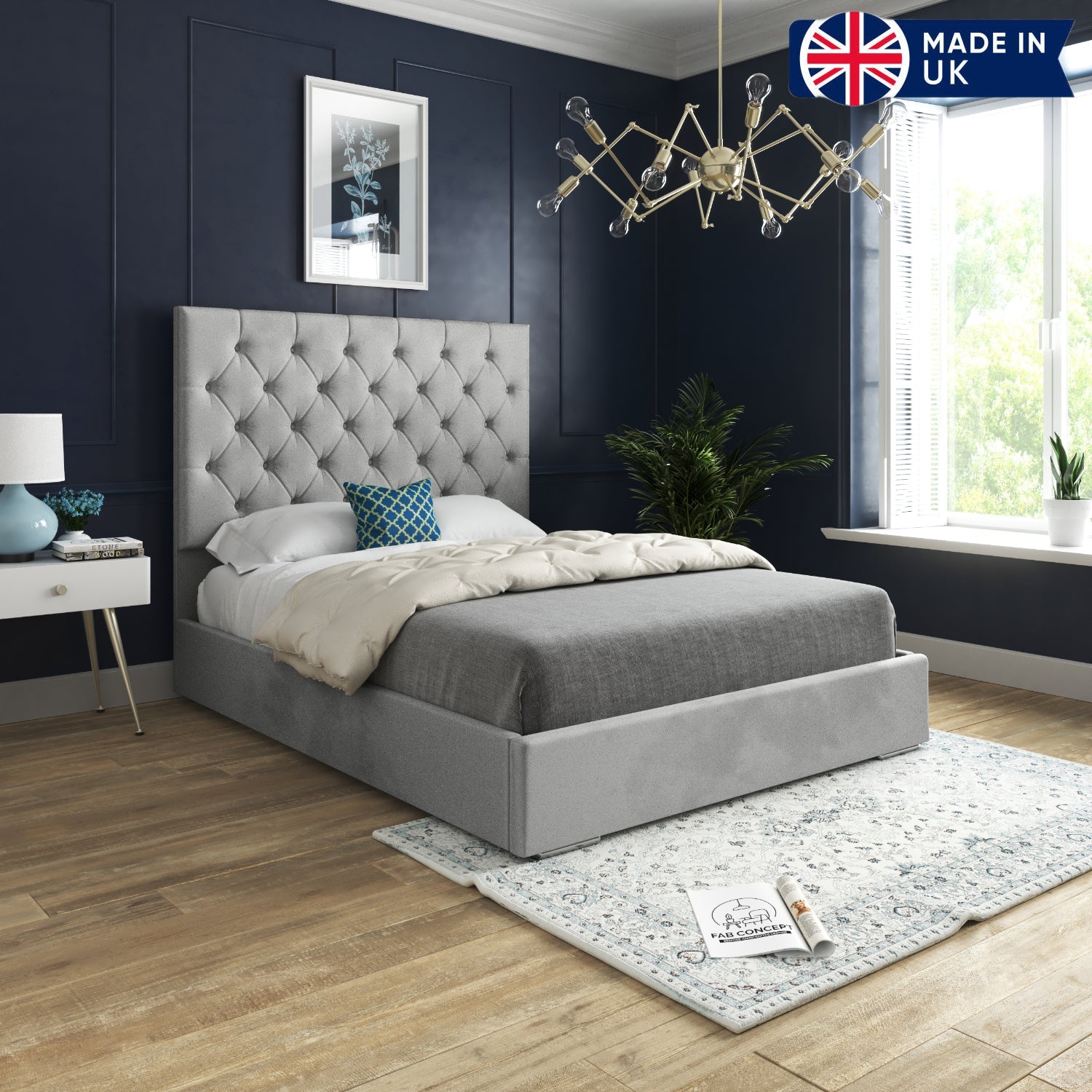 Niama Upholstered Soft Velvet Bed Frame