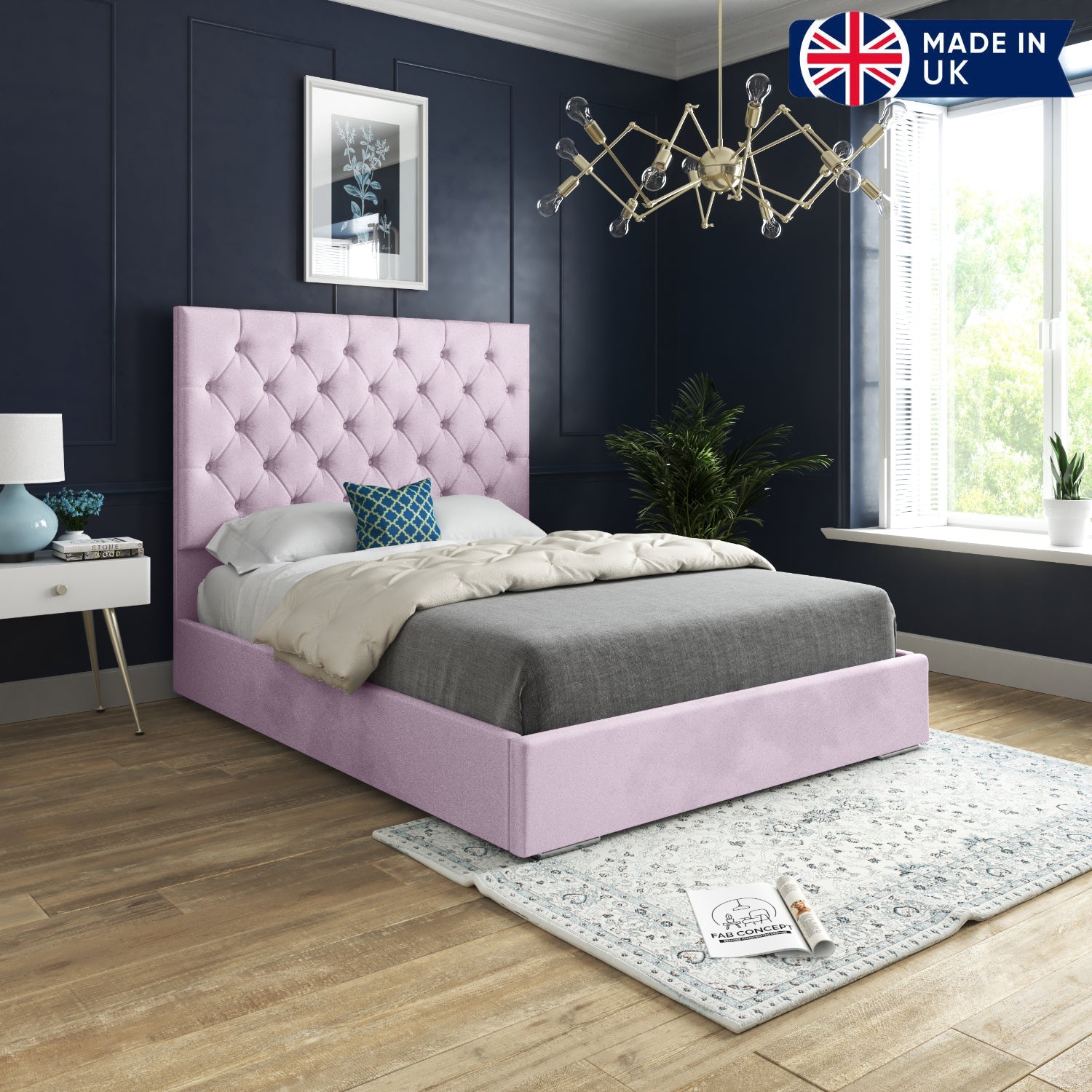 Niama Upholstered Soft Velvet Bed Frame