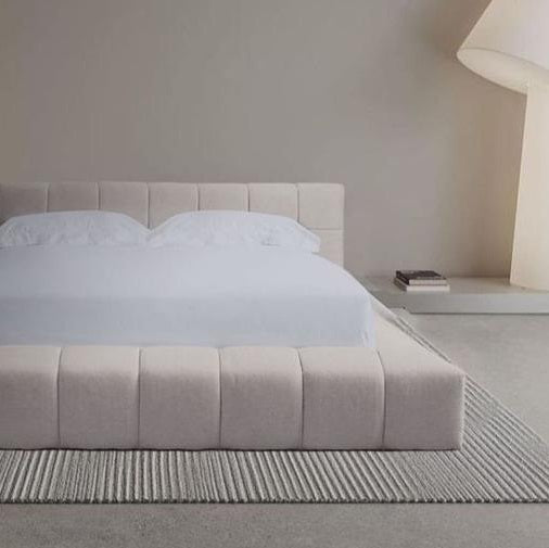 Taysia Boucle Upholstered Bed Frame