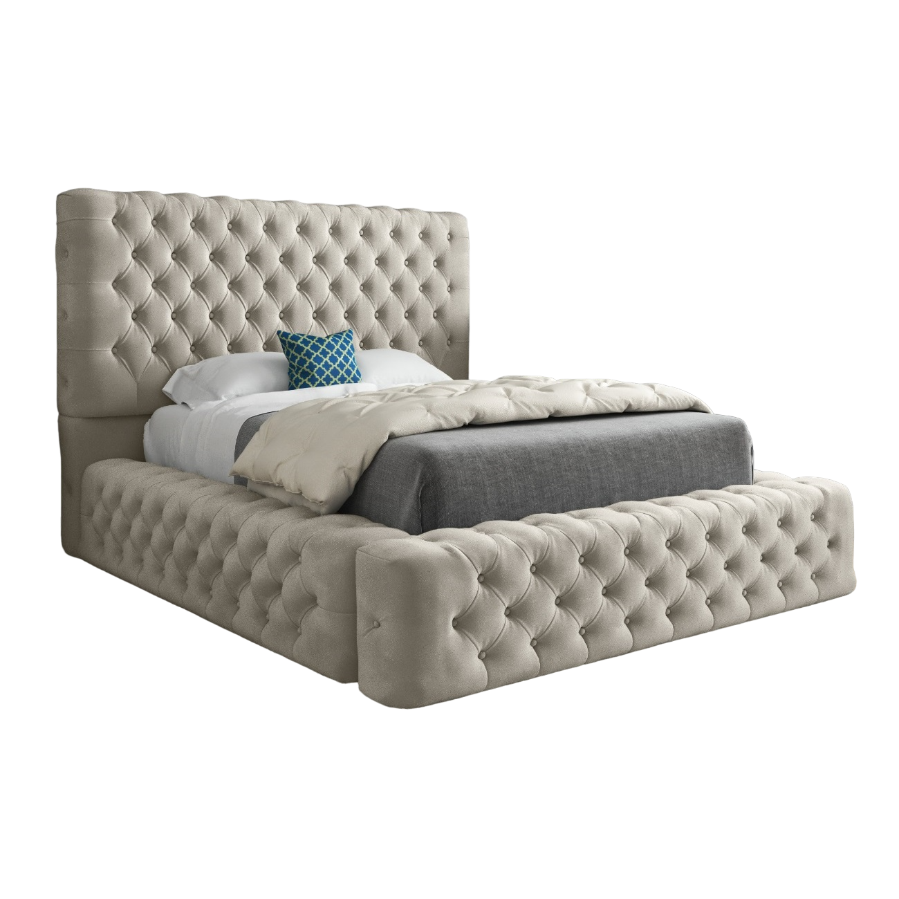 Donlon Pleated Upholstery Bed Frame