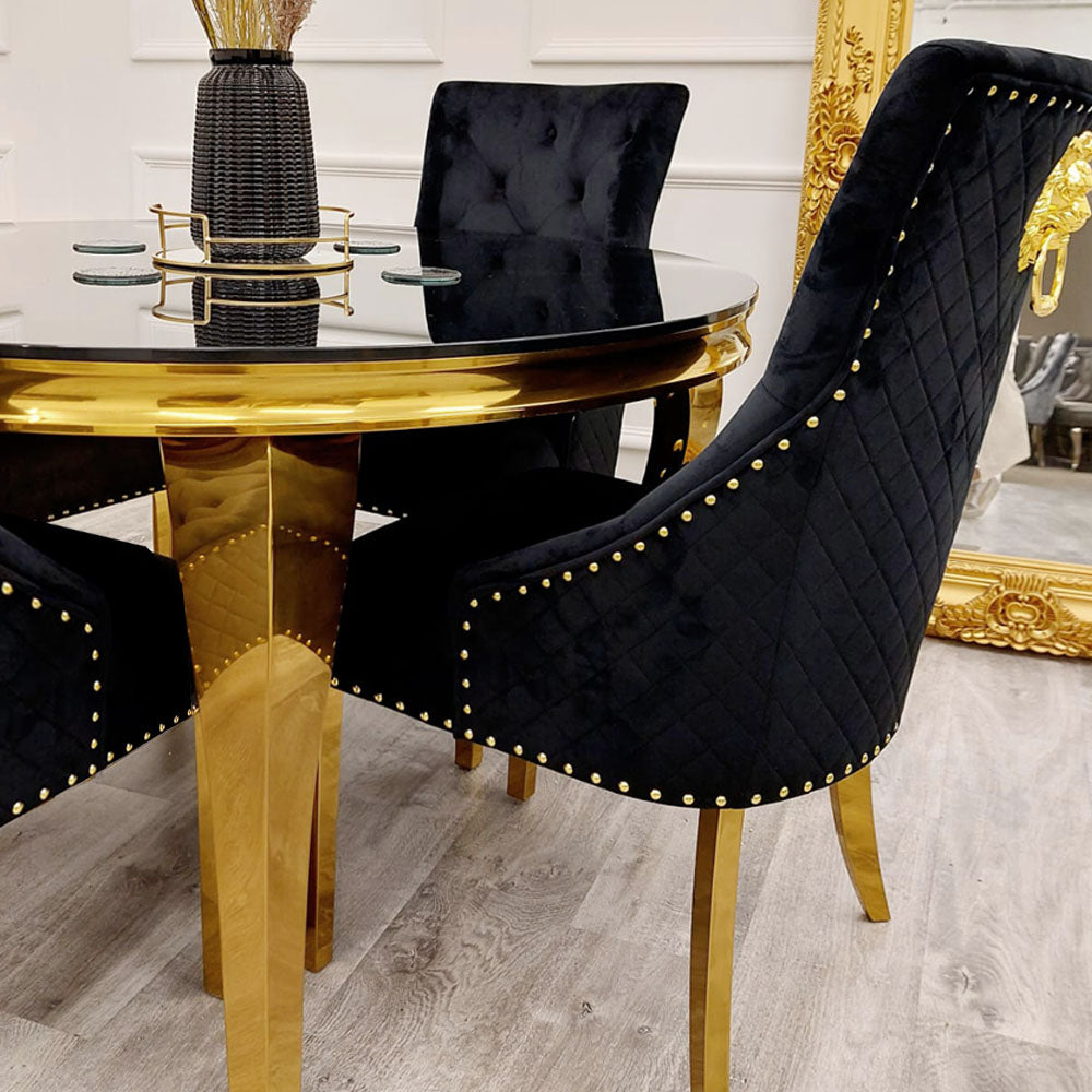 Louis Dining Table Gold