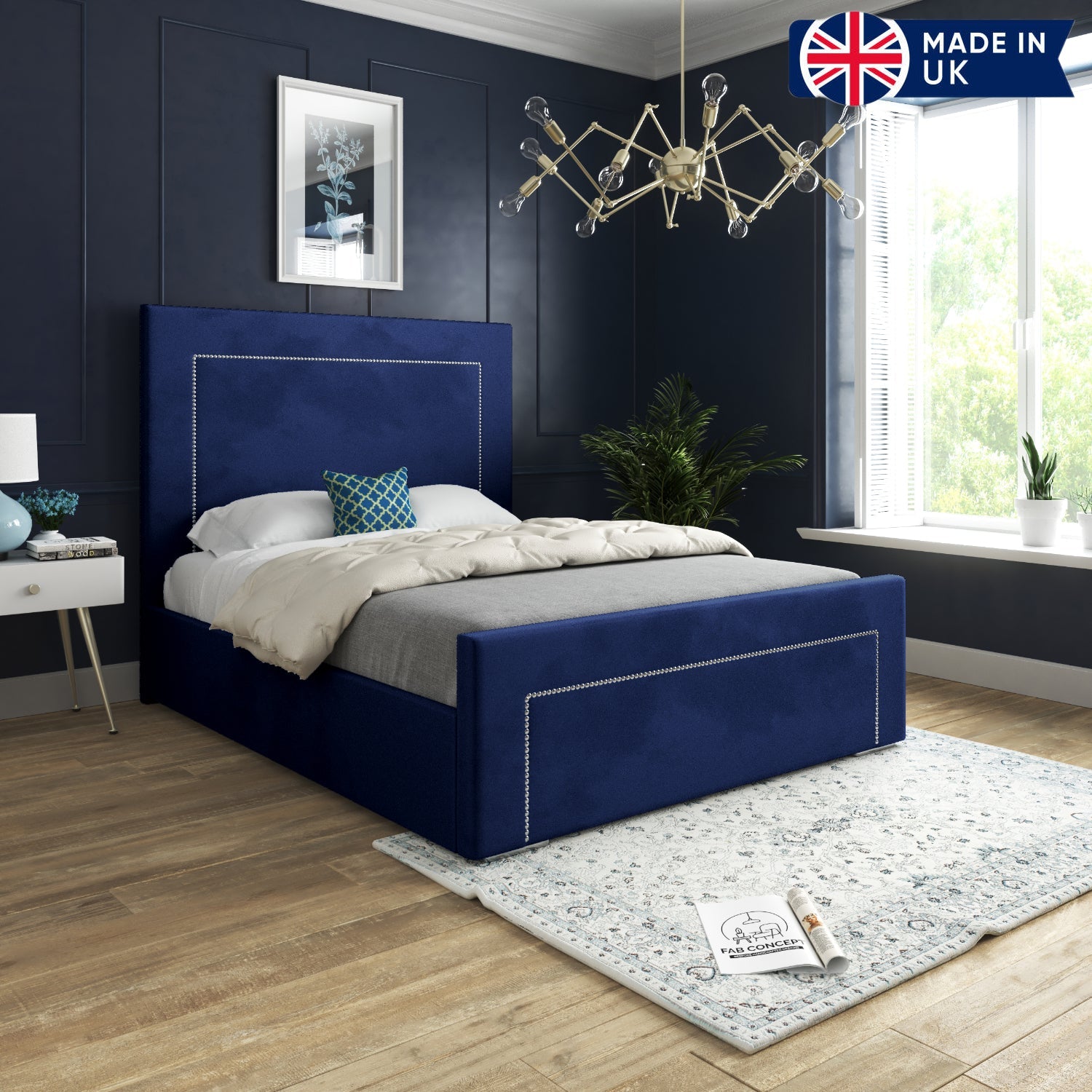 Mandwe Upholstered Soft Velvet Bed Frame