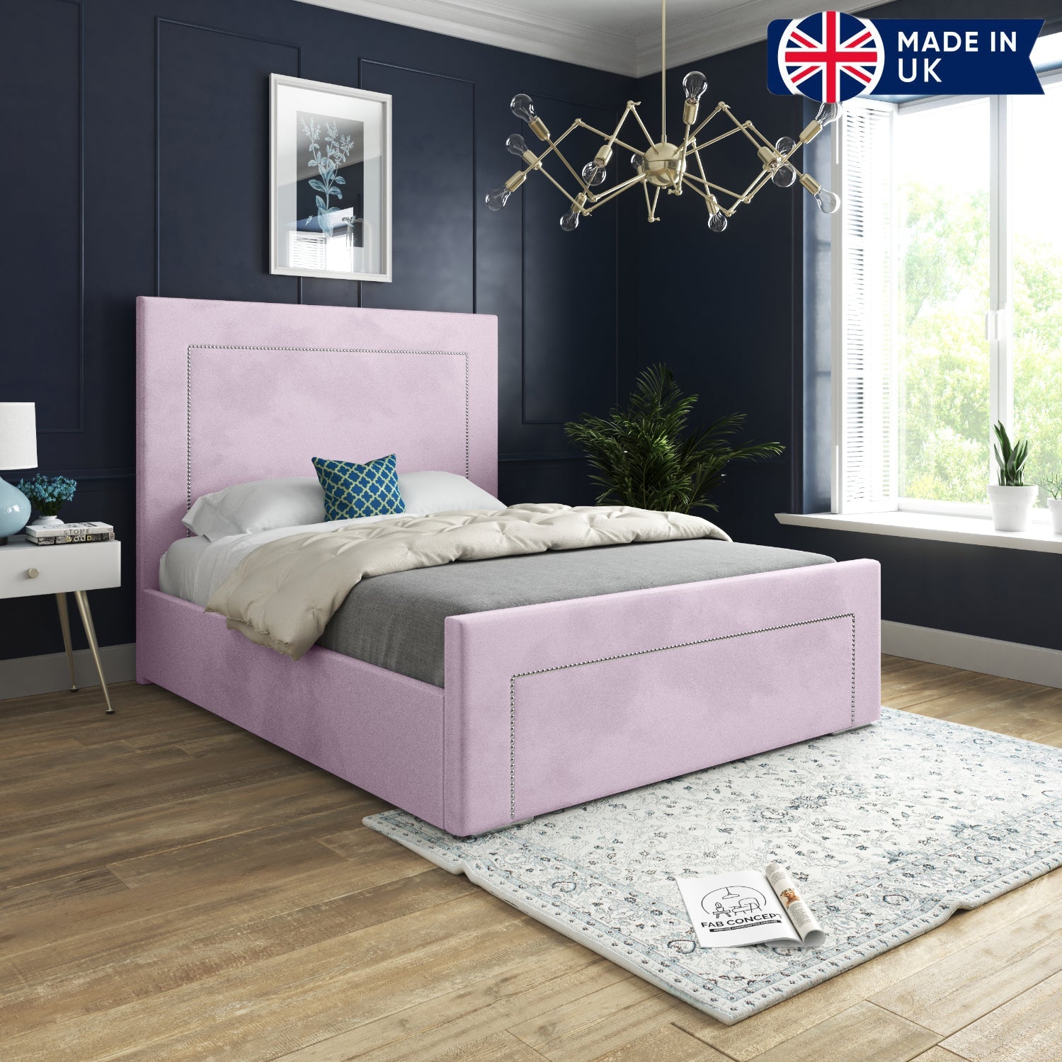 Mandwe Upholstered Soft Velvet Bed Frame