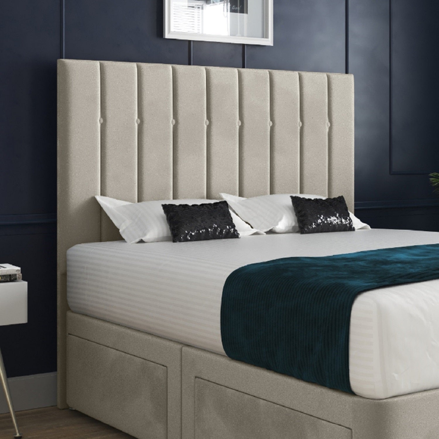 Batholo Upholstered Soft Velvet Bed Frame