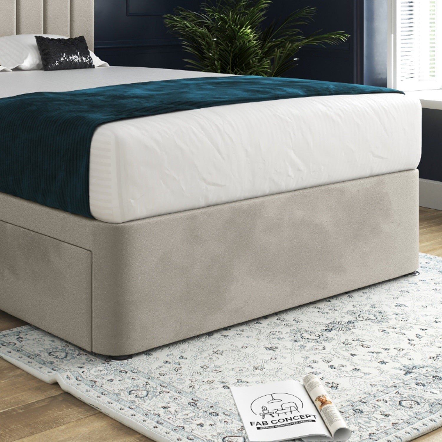 Batholo Upholstered Soft Velvet Bed Frame