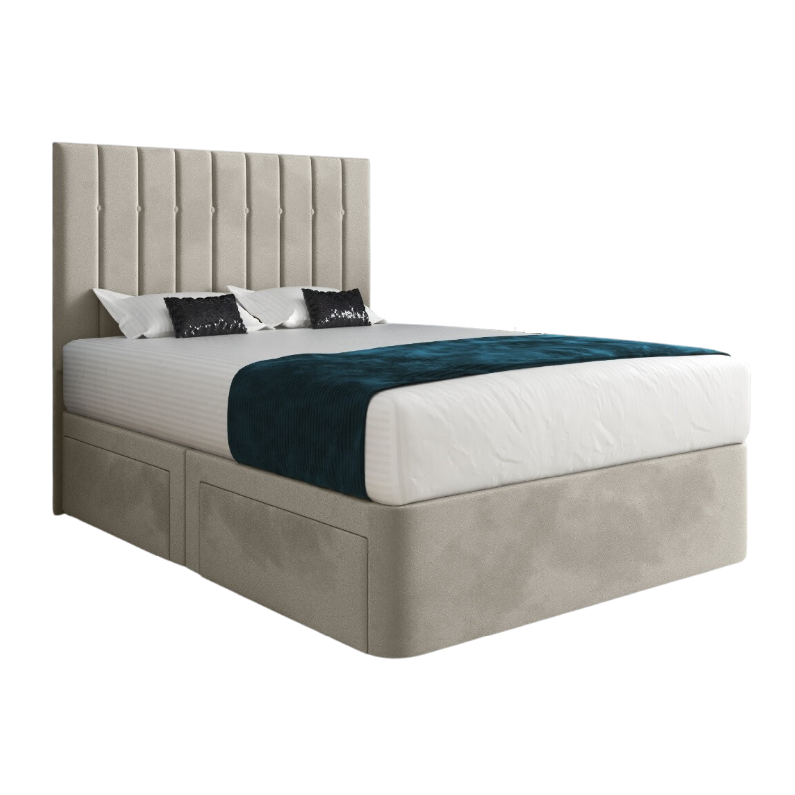 Batholo Upholstered Soft Velvet Bed Frame