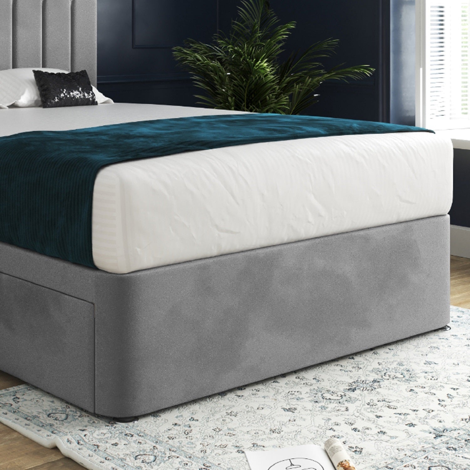 Batholo Upholstered Soft Velvet Bed Frame