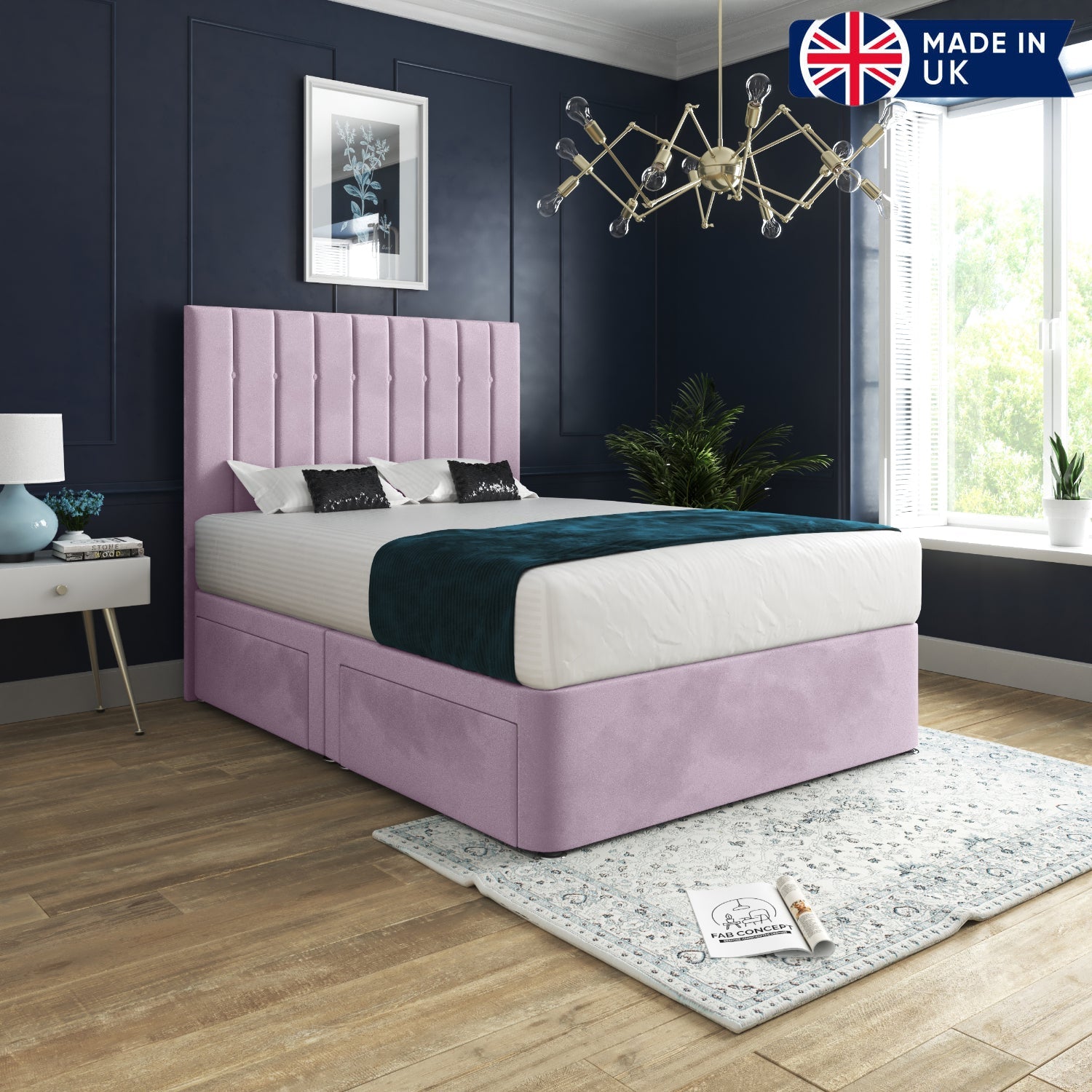 Batholo Upholstered Soft Velvet Bed Frame