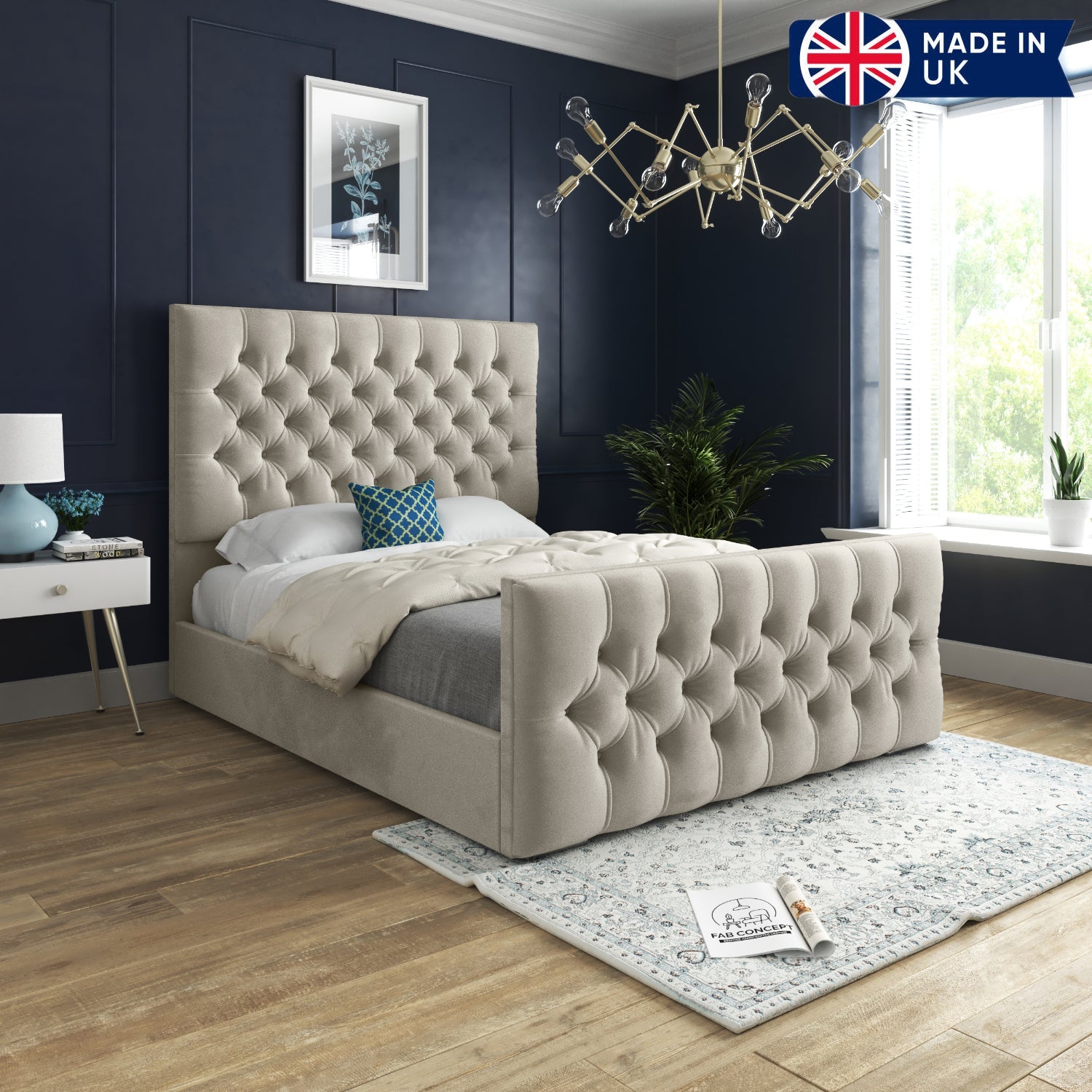 Oram Upholstered Soft Velvet Bed Frame