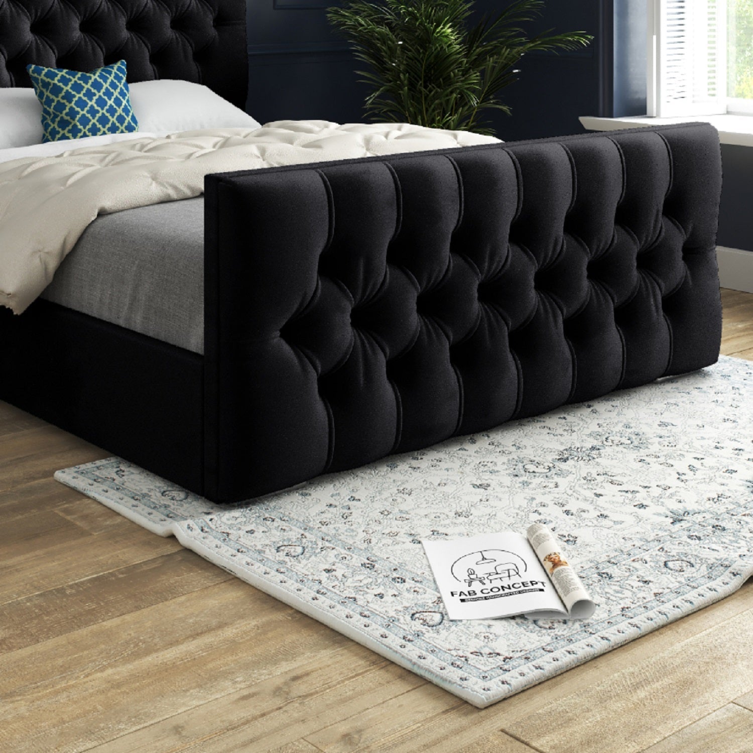 Oram Upholstered Soft Velvet Bed Frame