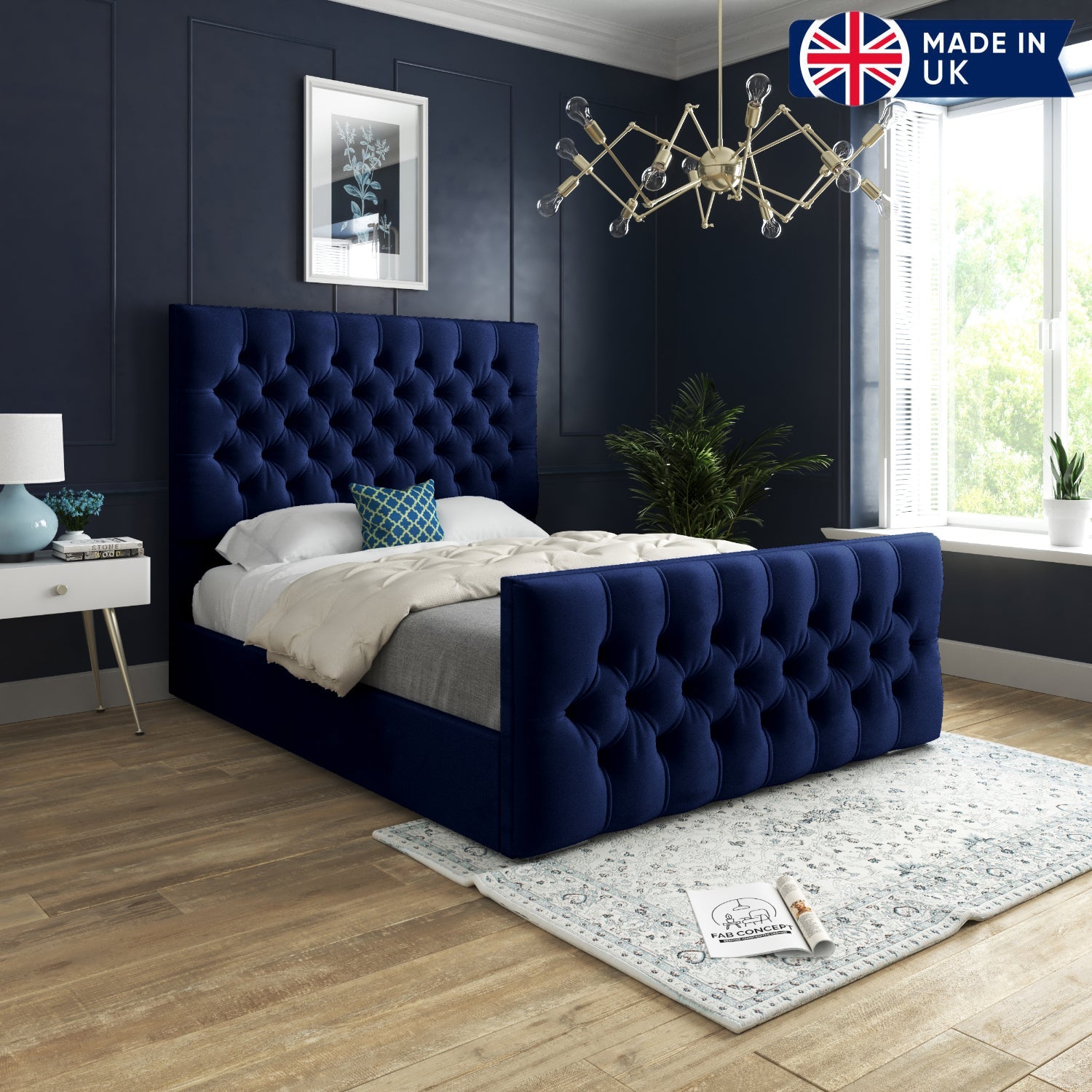 Oram Upholstered Soft Velvet Bed Frame