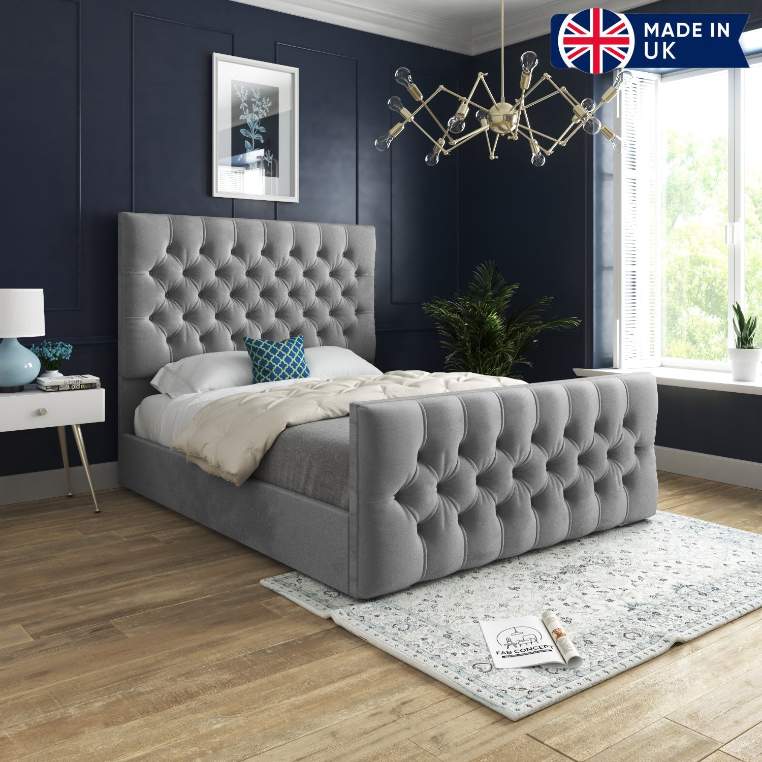 Oram Upholstered Soft Velvet Bed Frame
