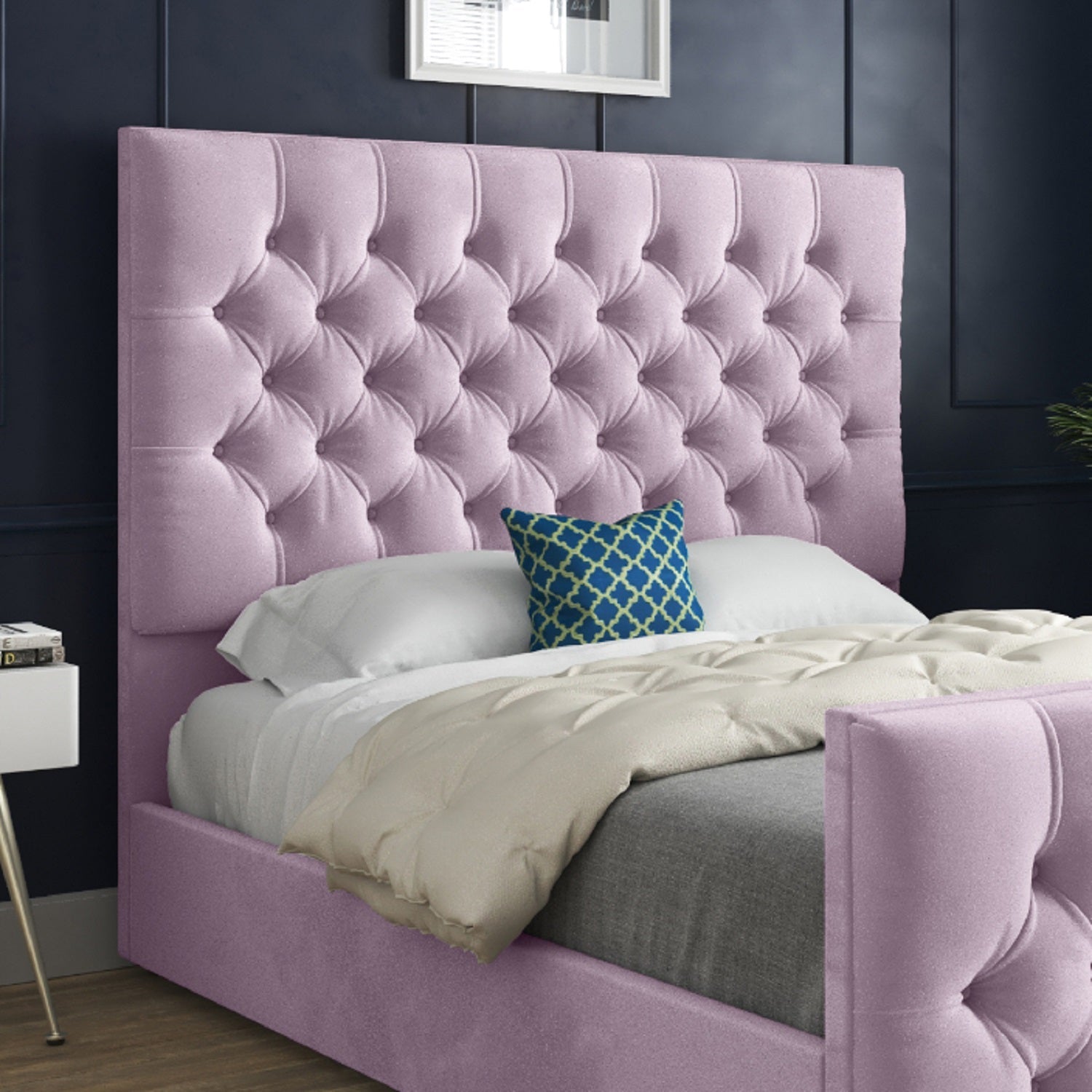 Oram Upholstered Soft Velvet Bed Frame
