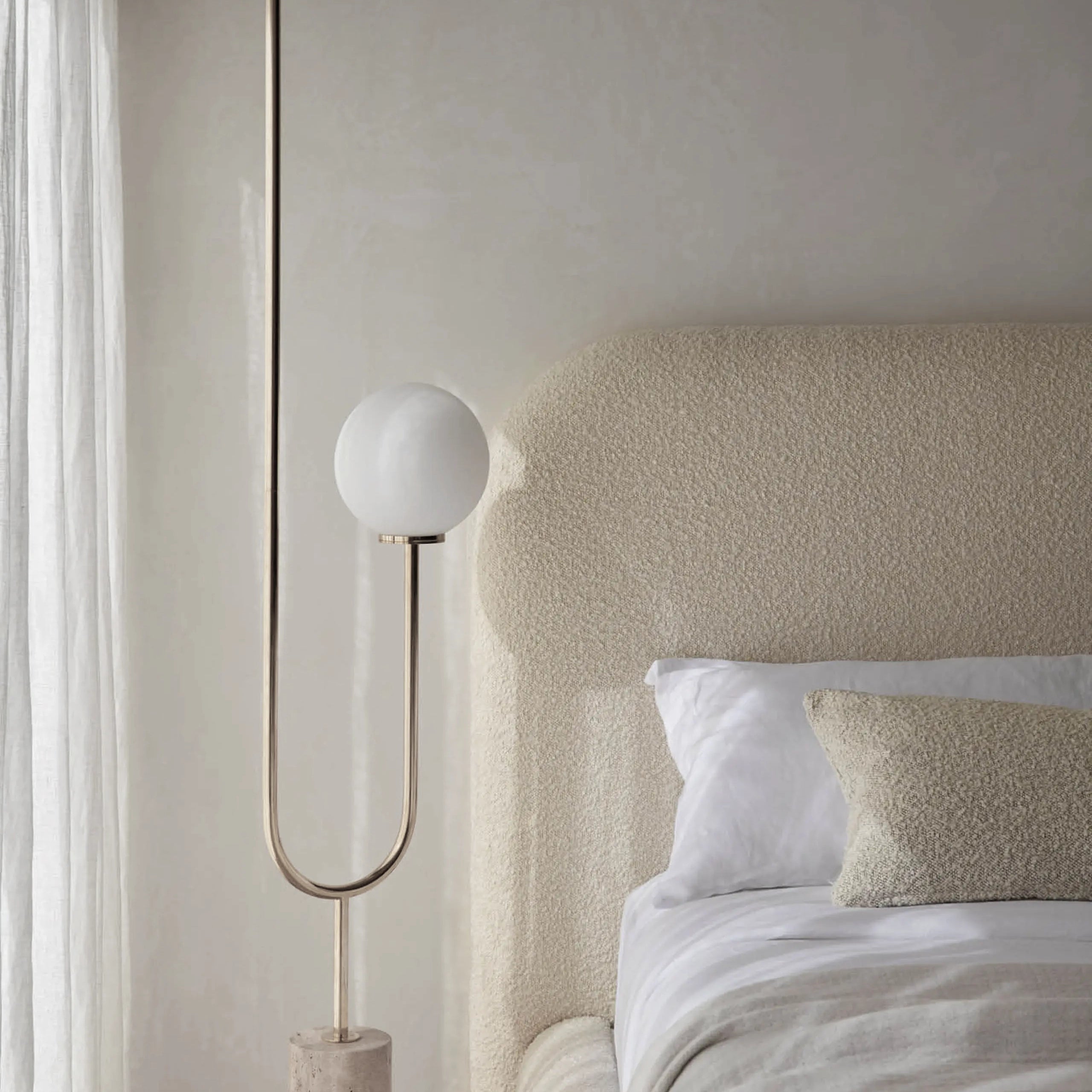 The Bespoke Lucy Boucle Upholstered Bed Frame-Fully Customisable with ...