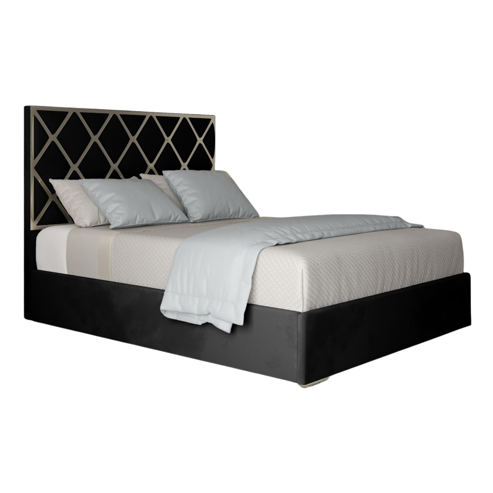 Madgline Upholstered Soft Velvet Metal Bed Frame