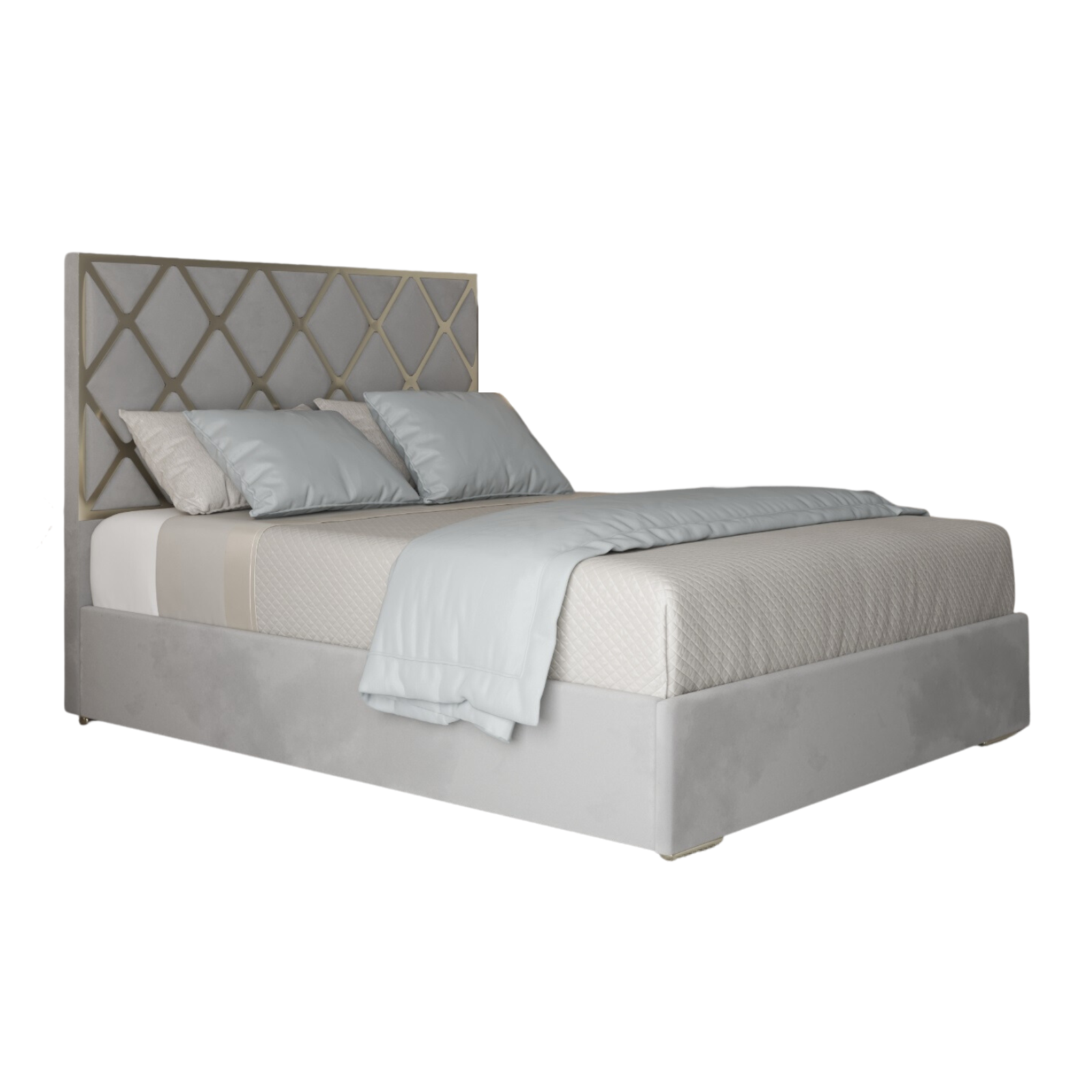 Madgline Upholstered Soft Velvet Metal Bed Frame