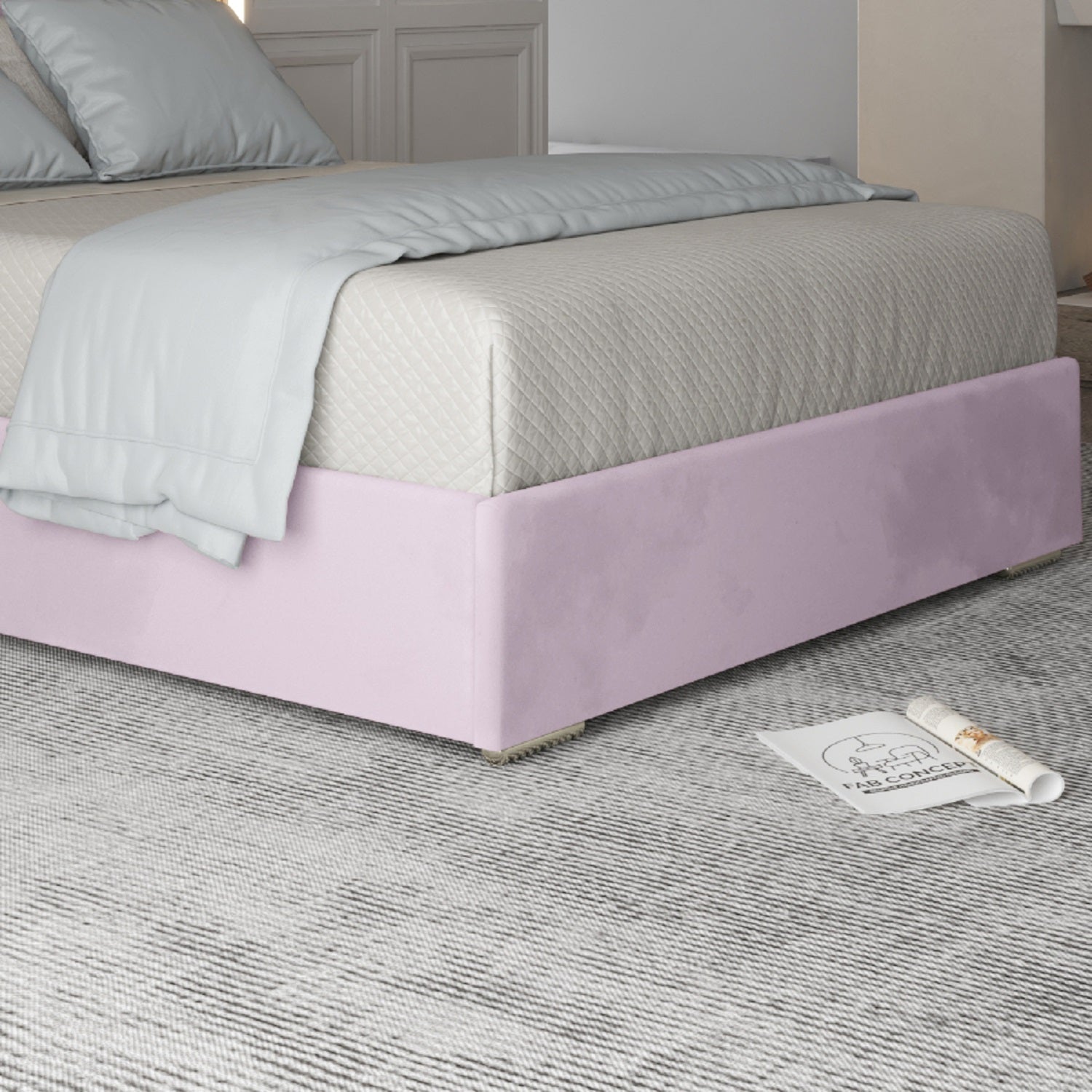 Madgline Upholstered Soft Velvet Metal Bed Frame