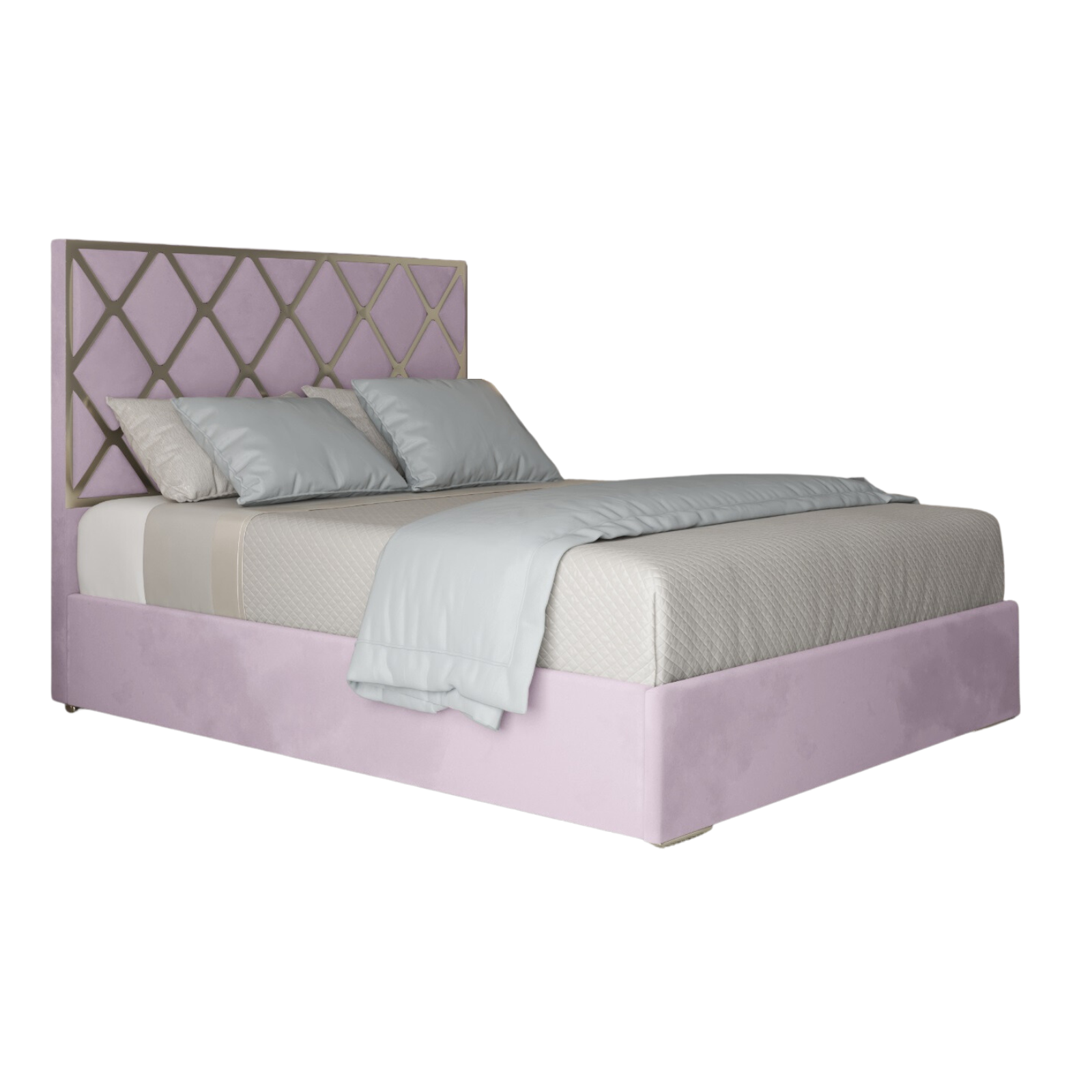 Madgline Upholstered Soft Velvet Metal Bed Frame