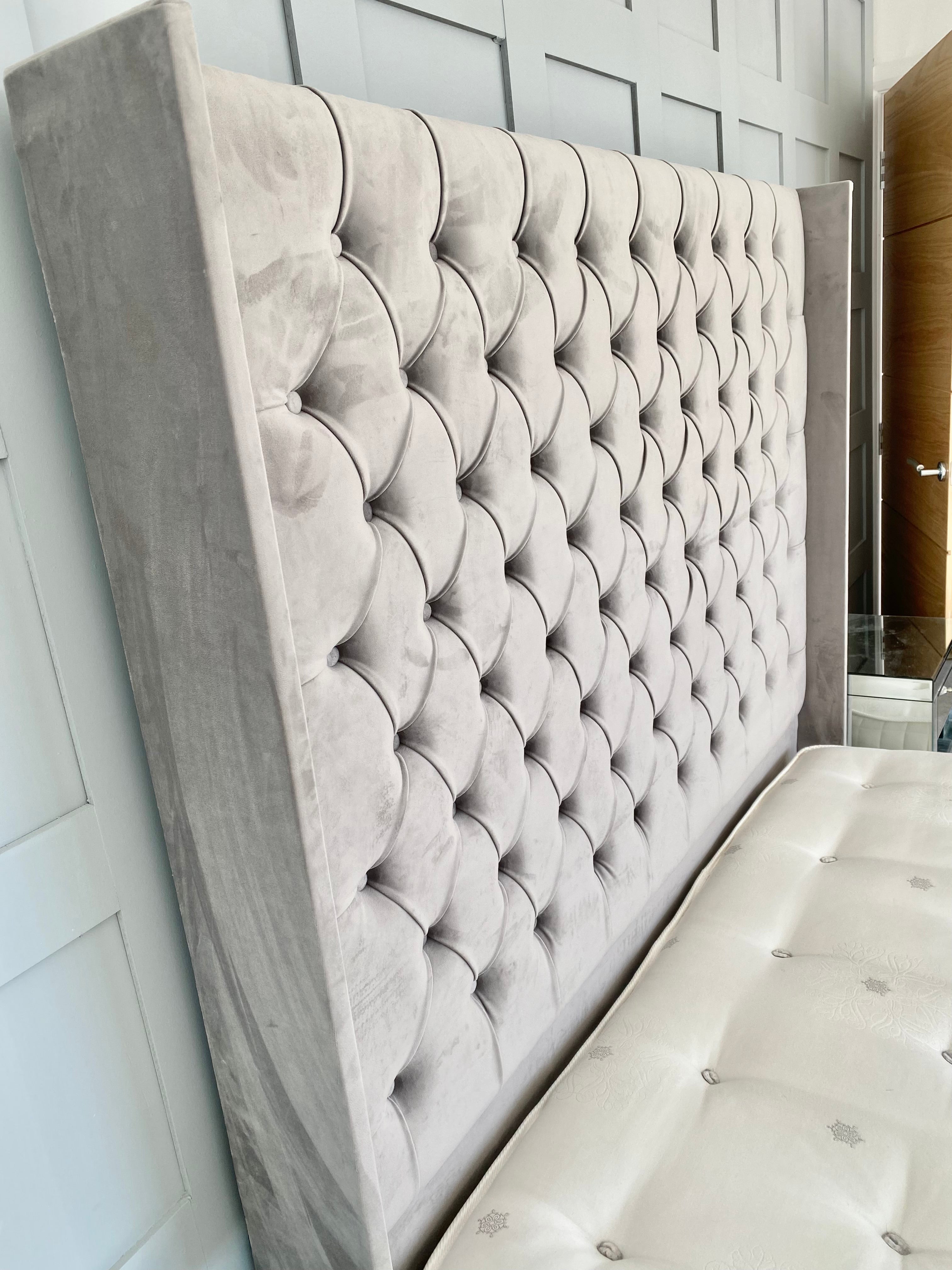 The Bespoke Chesterfield Wing Bed-Fully Customisable with Storage Opti ...