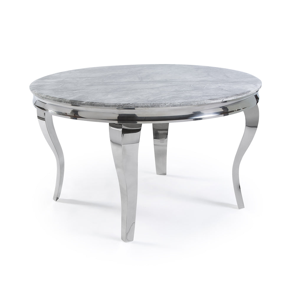 Louis Dining Table in Chrome