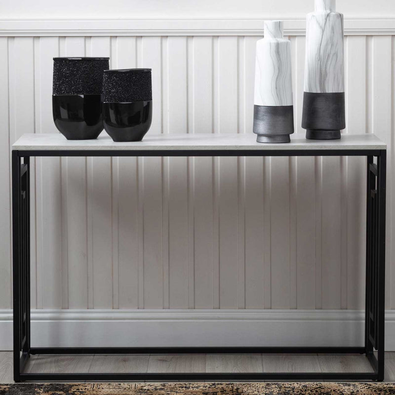 Devon Black and Grey Console Table