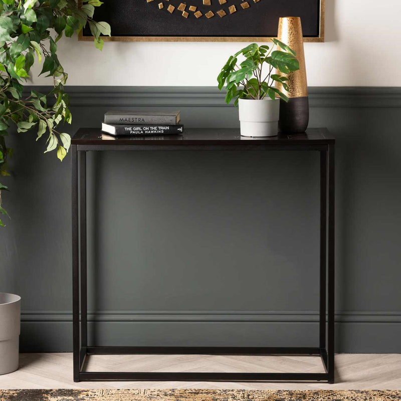 Solenn Black Console Table